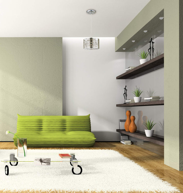 ET2 E21306-10BZ / BUL Inca Modern Metal Web Laser-Cut Sheath with Crystal LED - Diamond Home USA