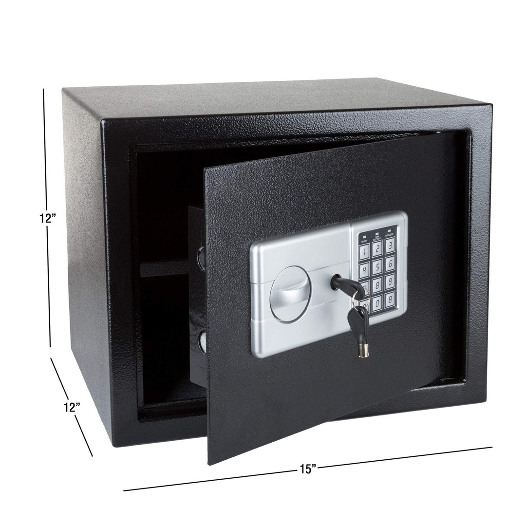 Fleming Supply Security Safe Box Electronic Digital With Keypad 1 Cubic Foot And - Diamond Home USA