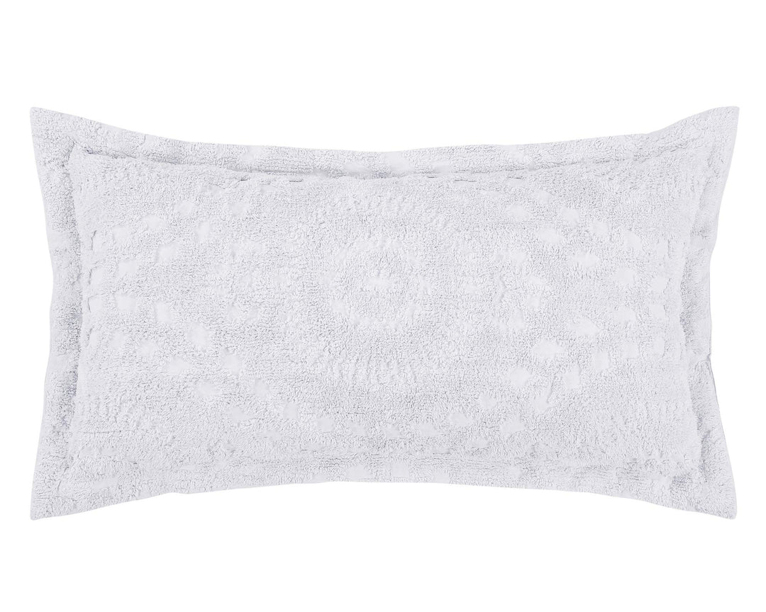 Better Trends Rio Collection is Super Soft and Light Weight in Floral Design White - King Sham