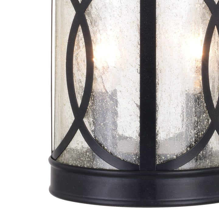 Magnolia 2 Light Oil Rubbed Bronze Outdoor with Clear Cylinder Glass 7.5-in. W X - Diamond Home USA