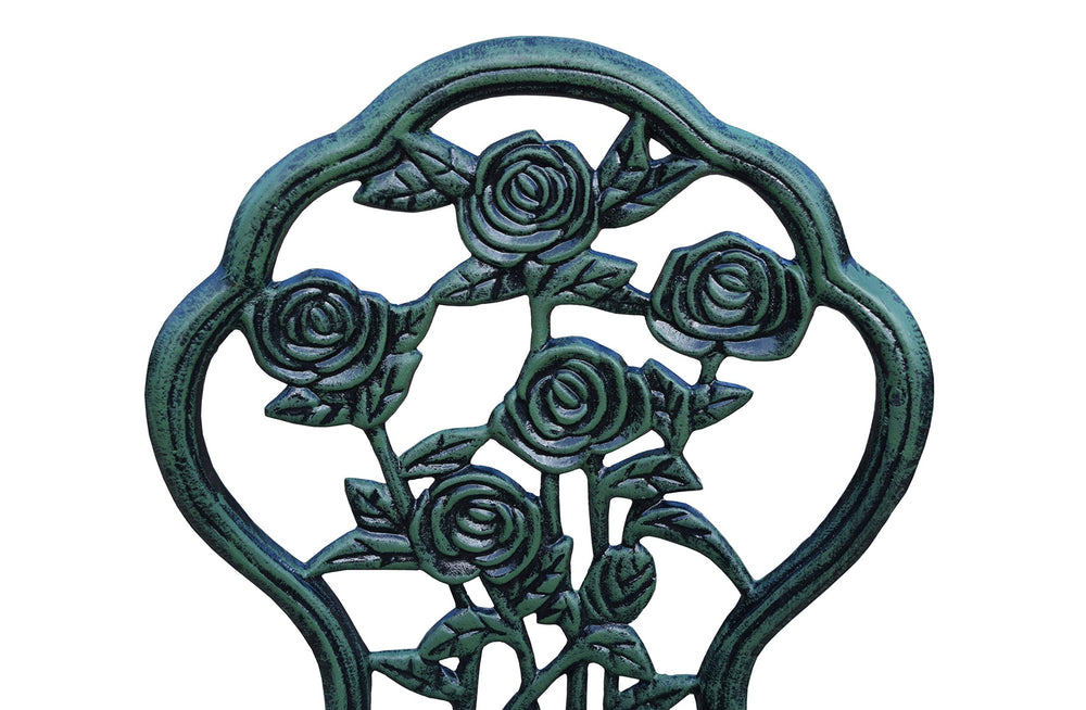 Oakland Living Cast Aluminum Conversation Metal Antique 3 Piece Patio Rose - Diamond Home USA