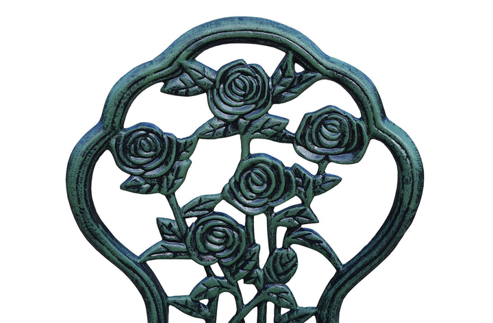 Oakland Living Cast Aluminum Conversation Metal Antique 3 Piece Patio Rose - Diamond Home USA