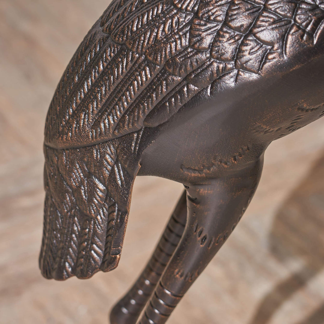 Outdoor 39 Inch Cast Aluminum Crane Statue by Brown Traditional - Diamond Home USA