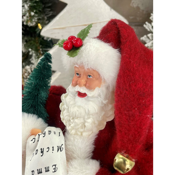 Santa's Workshop 12" Alabama Santa 12x5x6 Red Resin - Diamond Home USA