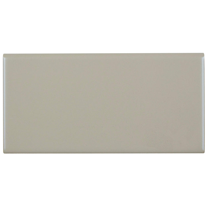 Sophisticated 4x8-inch Glazed Ceramic Bullnose in Matte Architectural Gray - 4x8 - Diamond Home USA