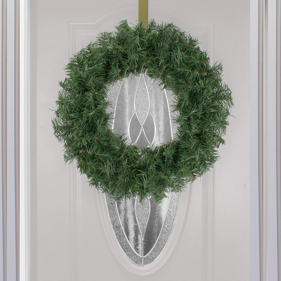 Canadian Pine Artificial Christmas Wreath Unlit Un-lit - Diamond Home USA