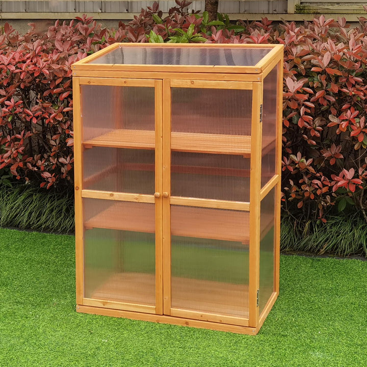 Hanover Indoor/Outdoor Cold Frame Portable Greenhouse with Three Shelves - Diamond Home USA