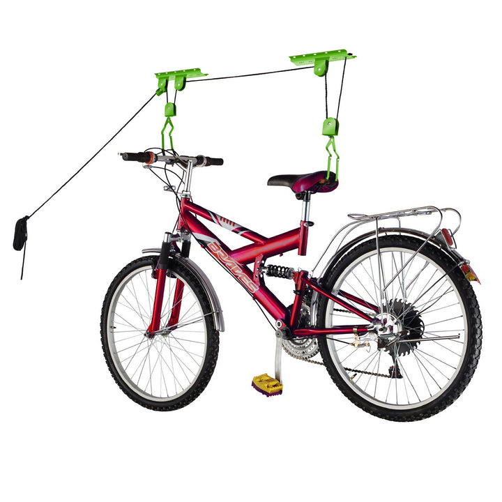 Bike Hanger - Overhead Pulley System with 100lbs Capacity for Bicycles and