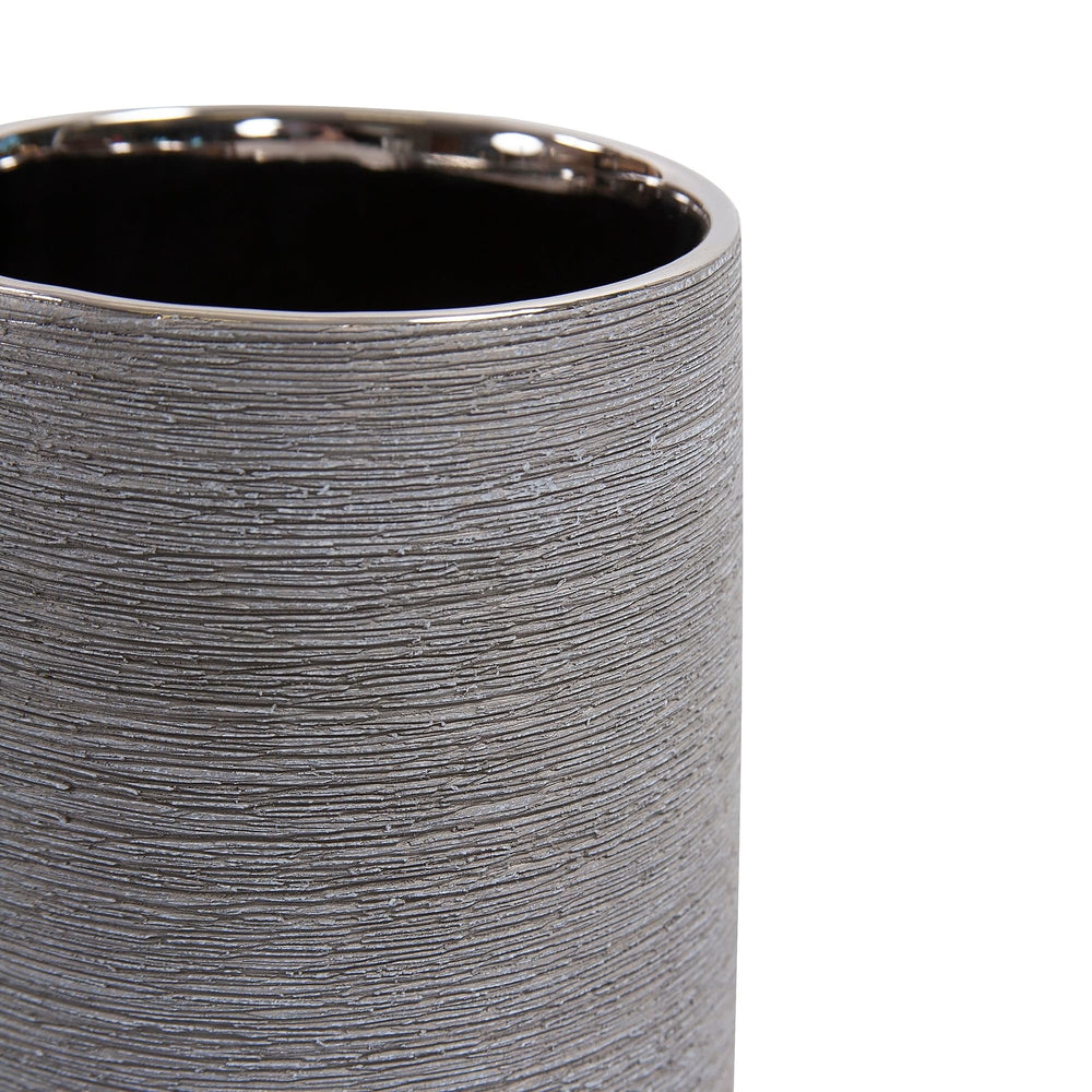 Ceramic Vase Grey Modern Contemporary - Diamond Home USA