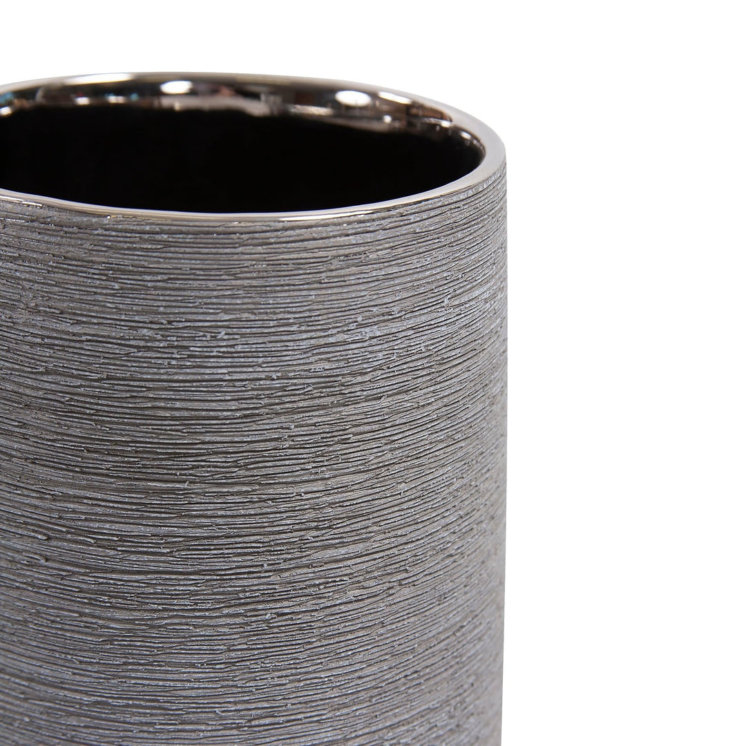 Ceramic Vase Grey Modern Contemporary - Diamond Home USA