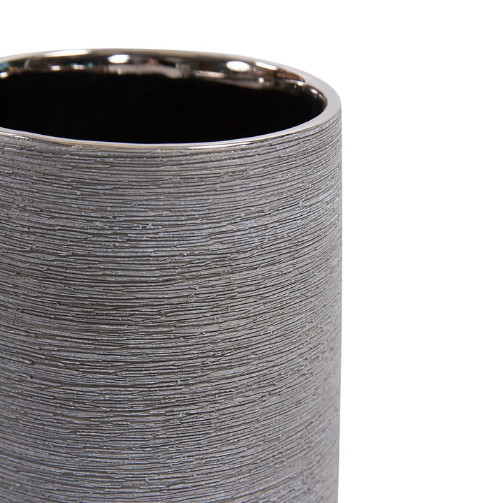 Ceramic Vase Grey Modern Contemporary - Diamond Home USA