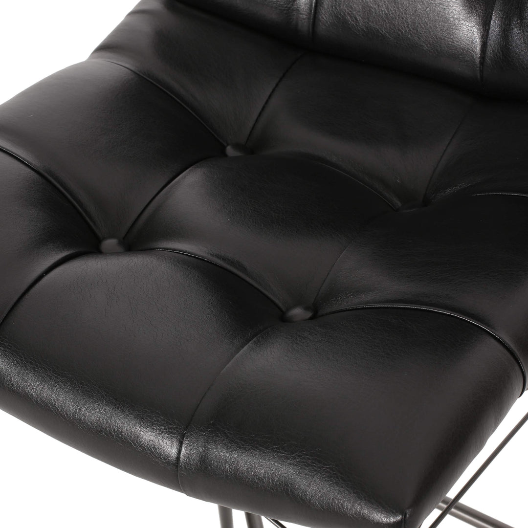 Christopher Knight Home Pineview Tufted Barstools - Midnight Black/Gun Metal - Diamond Home USA