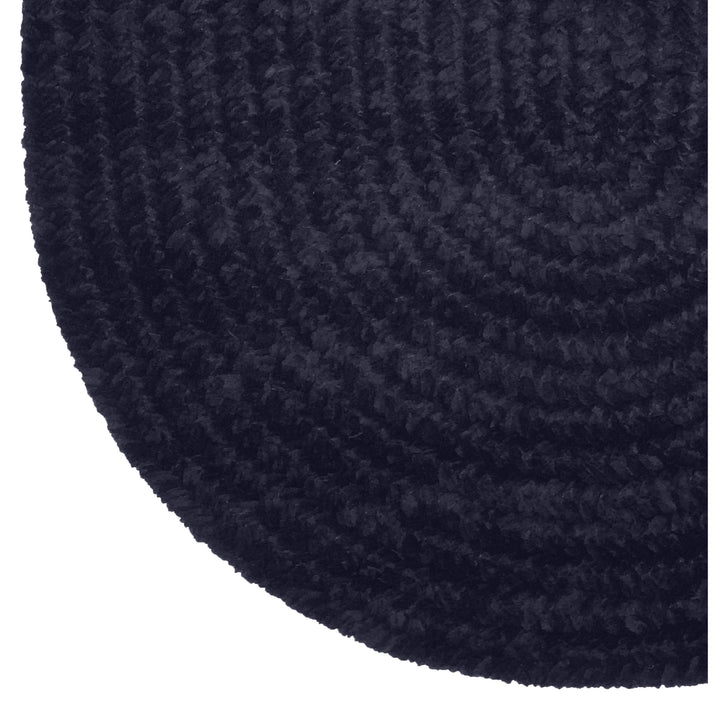 Better Trends Chenille Solid Braid Collection is Durable and Stain Resistant Navy & Smoke Blue - 24" x 108" Runner