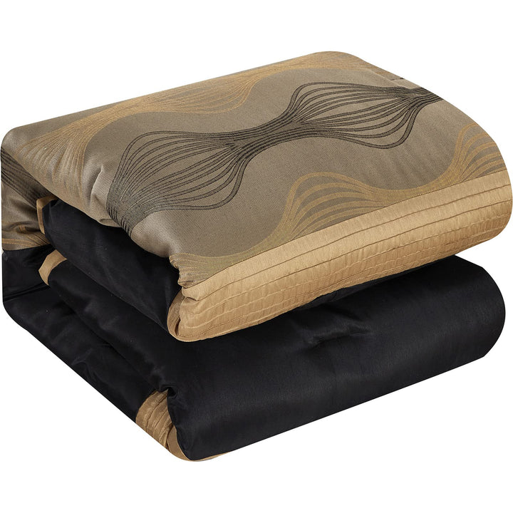 7 Piece n Color Geometric Comforter Cal California Set