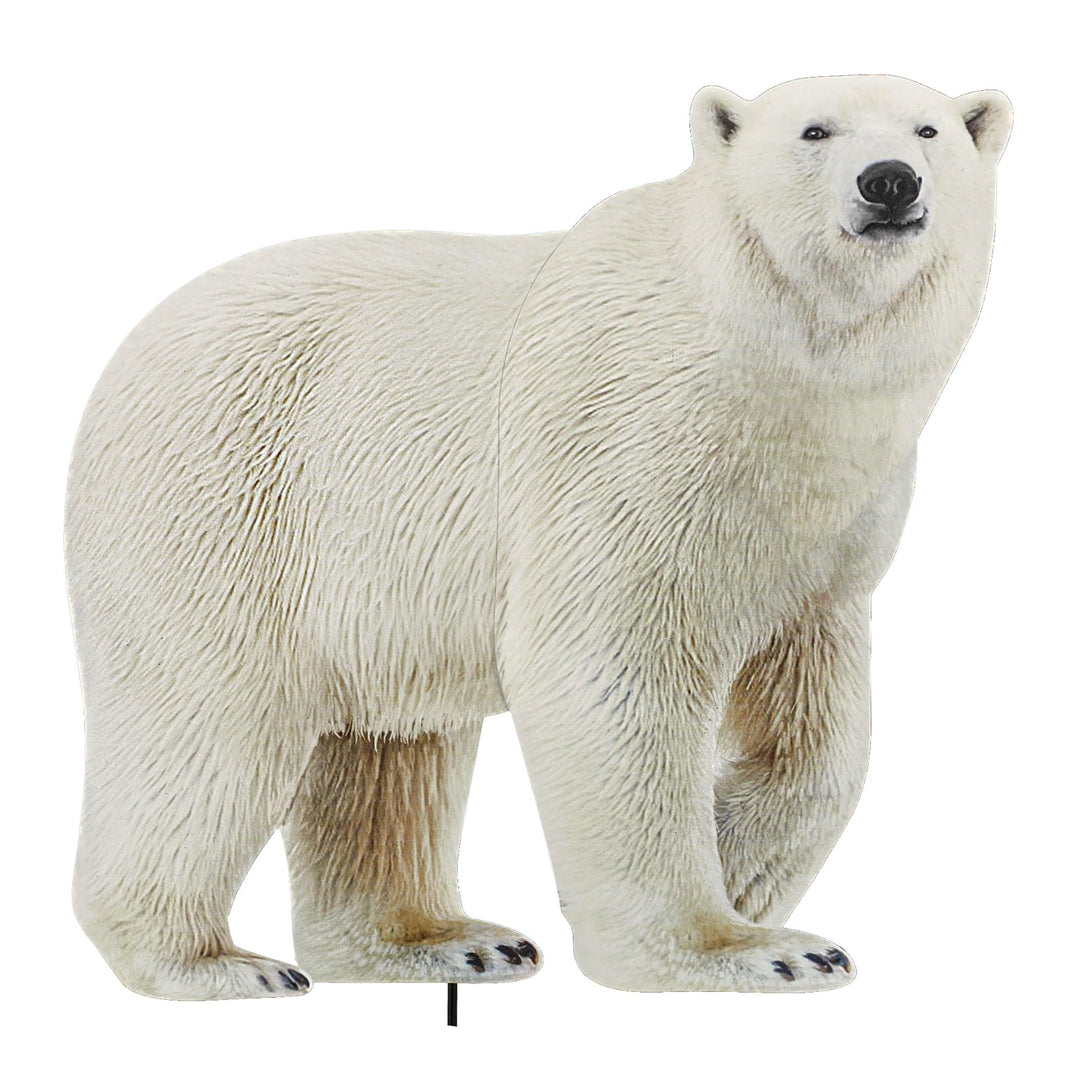 Realistic Standing Polar Bear Outdoor Yard Stake 17.5 X 24.12 1 Lighted