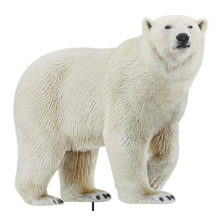 Realistic Standing Polar Bear Outdoor Yard Stake 17.5 X 24.12 1 Lighted