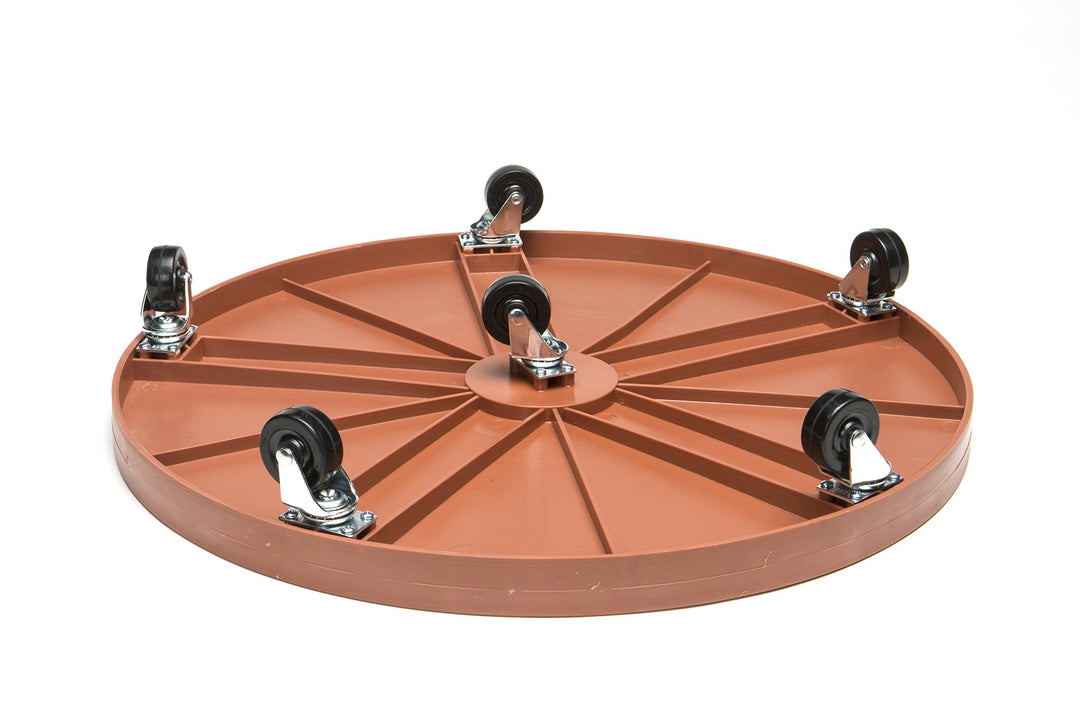 Devault 2400 Plant & Whiskey Barrel Dolly 24-inches Terra Cotta color - Diamond Home USA
