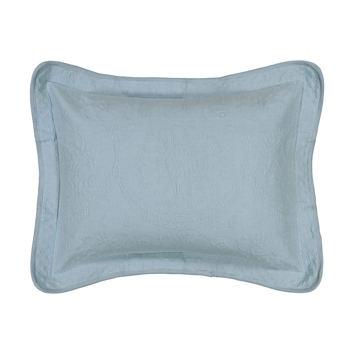 HISTORIC CHARLESTON King Charles Modern Farmhouse Floral Matelasse Decorative Blue - Standard
