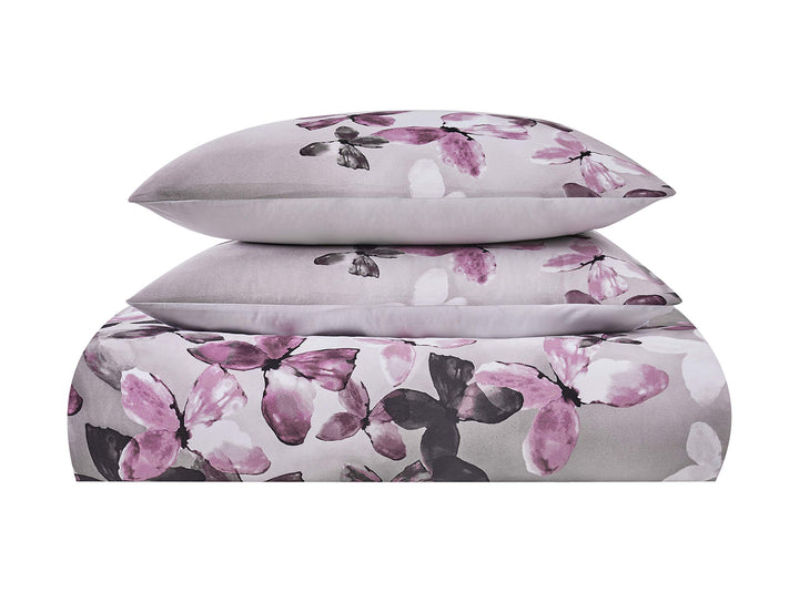 Vince Camuto Lissara 3 Piece Full/Queen Duvet Cover Set (DCS3433FQ-1800) - Diamond Home USA