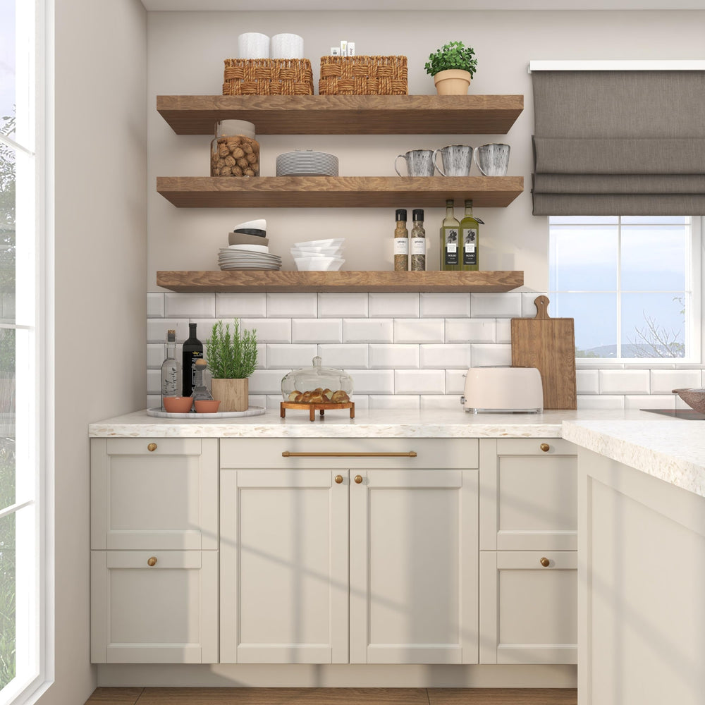 Brown Mango Wood Elevated Cake Stand with Glass Dome Cover - Diamond Home USA