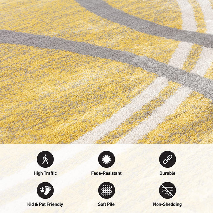 Rugshop Contemporary Abstract Circles Design Area Rug