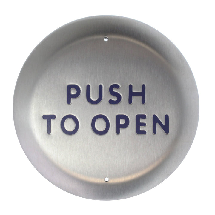 BEA 10PBR45 Round Push Plate Disabled Access PUSH TO OPEN" 4.5-Inch