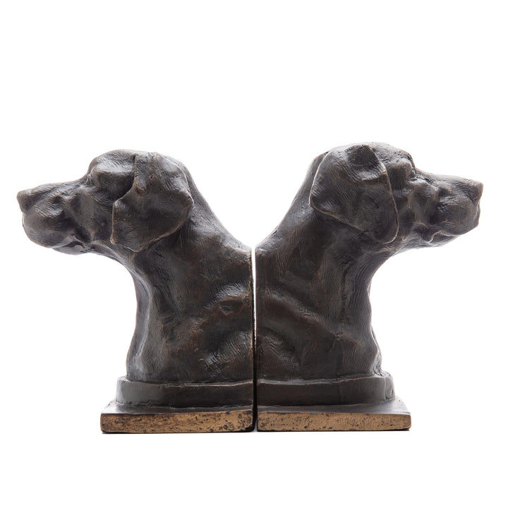 Bronze Lab Iron Bookends 5x4.5x6 Finish Handmade