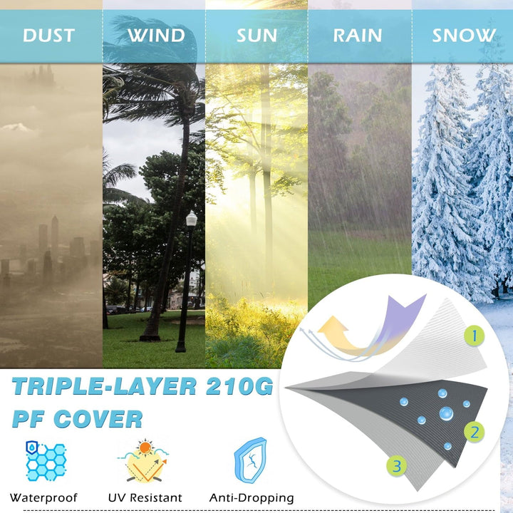 Heavy Storage Tent Black - Diamond Home USA