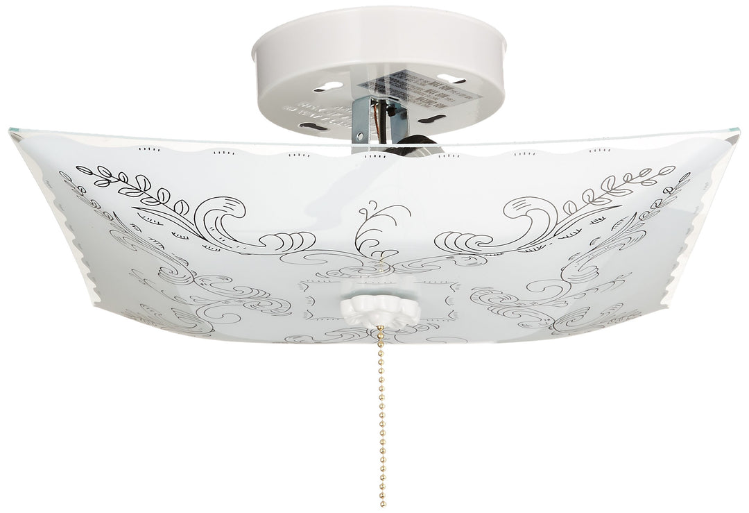 Nuvo SF77/392 Square Floral Design with Pull Chain Switch Close to Ceiling