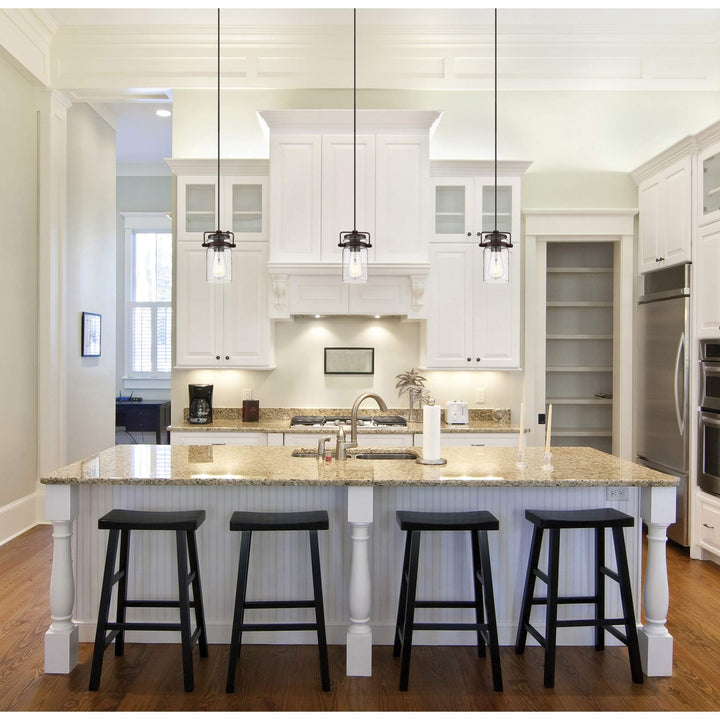 NUVO 60/6732 Antebellum 1 Light Mini Pendant Fixture Matte Black - Diamond Home USA