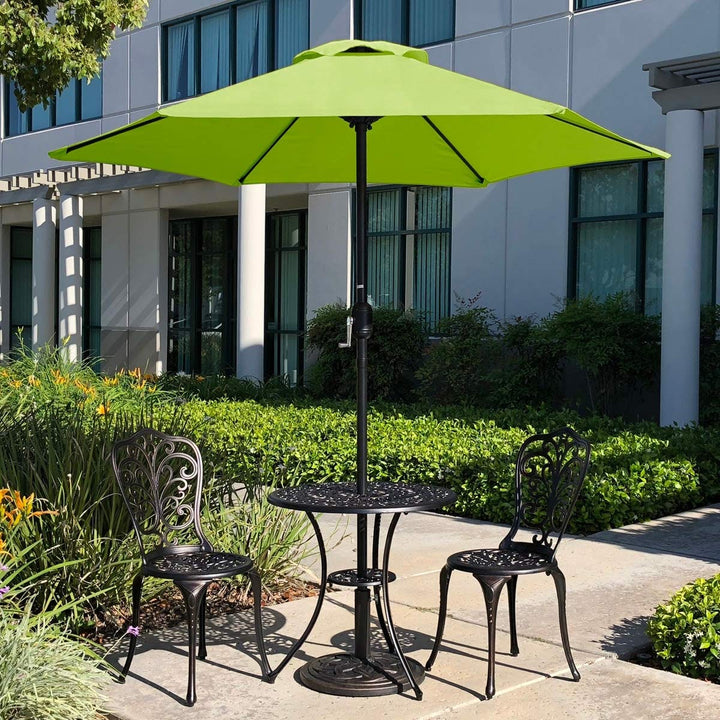 7.5' Patio Umbrella For Outdoor Shade Black Green Nature Market Modern