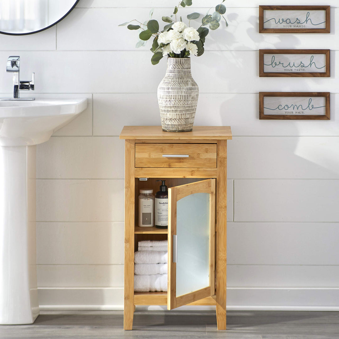 Target Marketing Systems Bamboo Cabinet Floor Cabinet Natural - Diamond Home USA