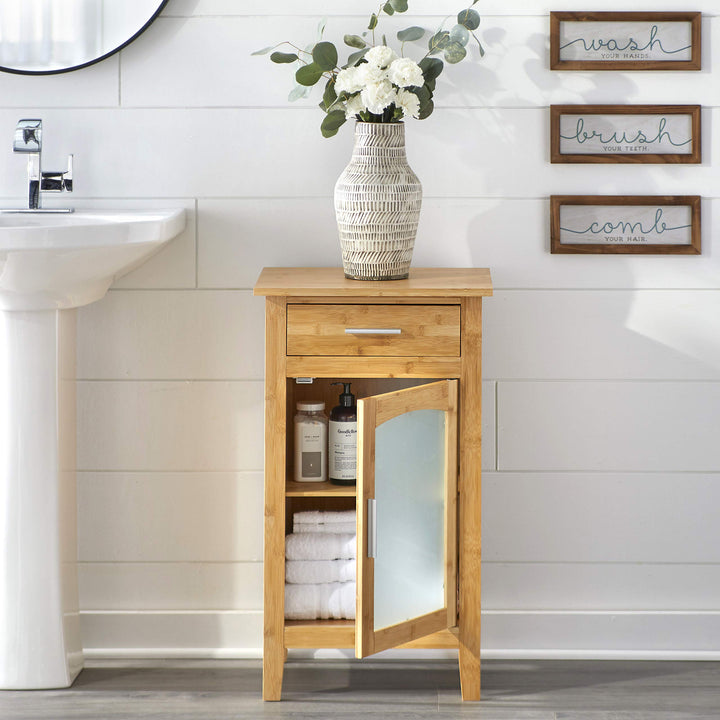 Target Marketing Systems Bamboo Cabinet Floor Cabinet Natural - Diamond Home USA