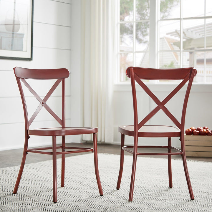Inspire Q Pompey Metal Dining Chairs (Set of 2) by Classic Antique Dark Denim - Diamond Home USA