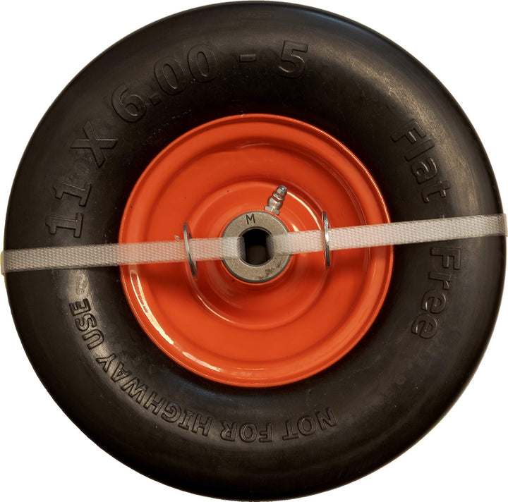 HI-RUN 11X6.00-5 Flat-Free PU Tire/Wheel Assembly with Universal Bushing Kits - Diamond Home USA