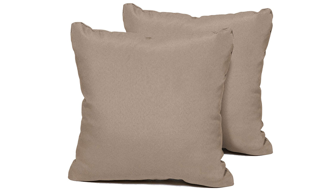 TKC Outdoor Throw Pillows Square in Wheat (Set of 2)