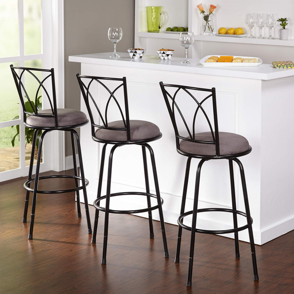 The Mezzanine Shoppe Delta Modern Upholstered Adjustable Counter Height Stool - Diamond Home USA