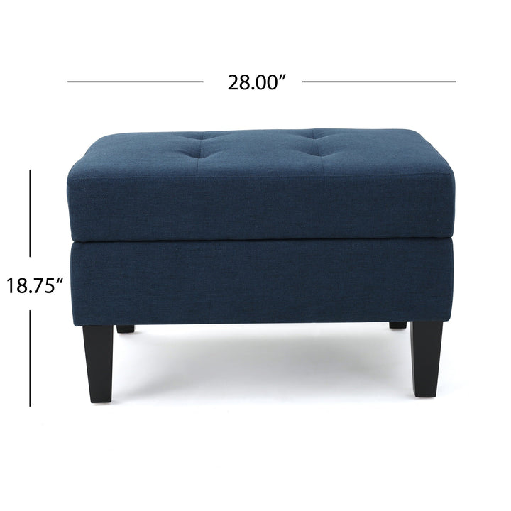 Christopher Knight Home Zahra Fabric Storage Ottoman Dark
