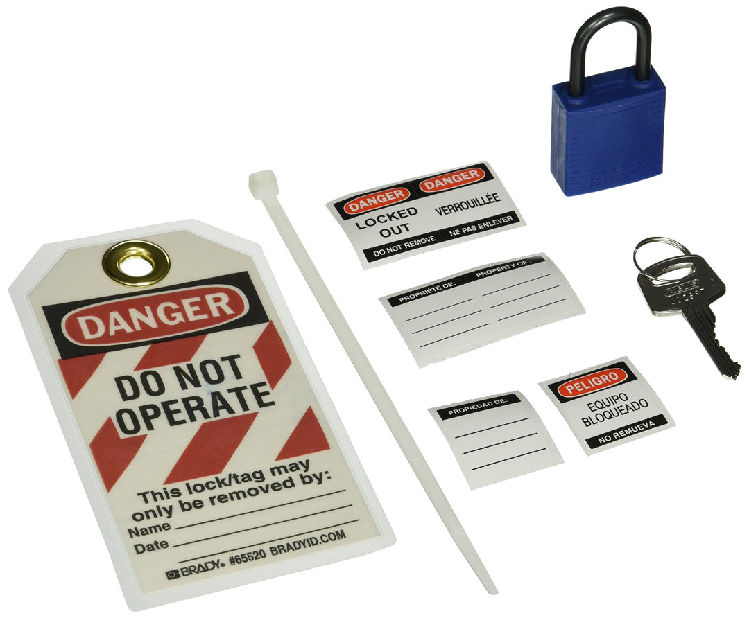 Brady 123146 Compact Lock Personal Kit Blue