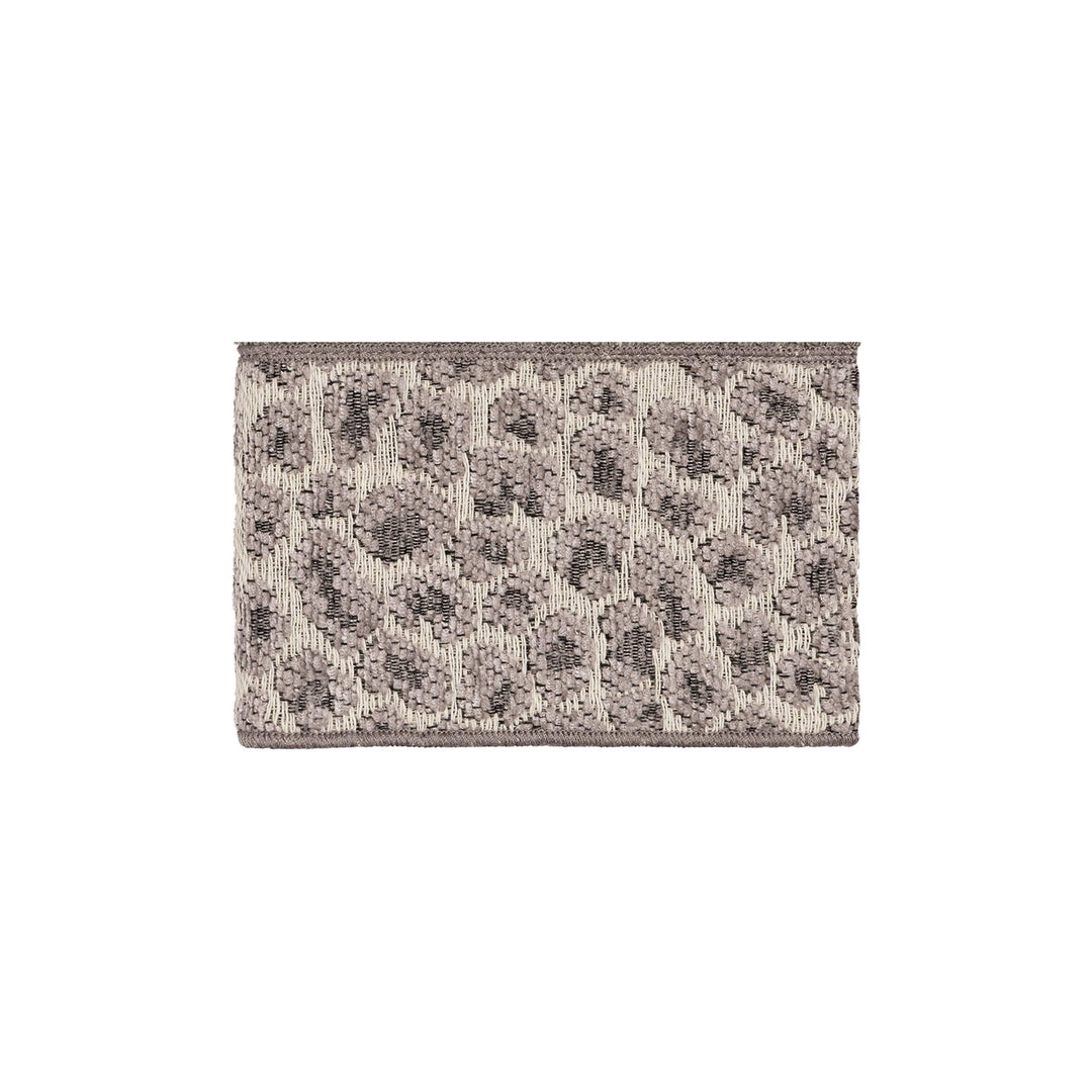 Turkish Cotton Cheetah Jacquard Trim Dark Grey Washcloth Animal Print Border - Diamond Home USA