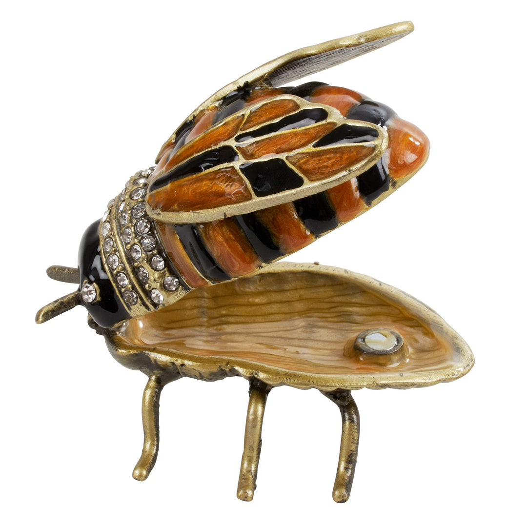 Bumble Bee Jewelry Box Multi Color Animals Pewter - Diamond Home USA