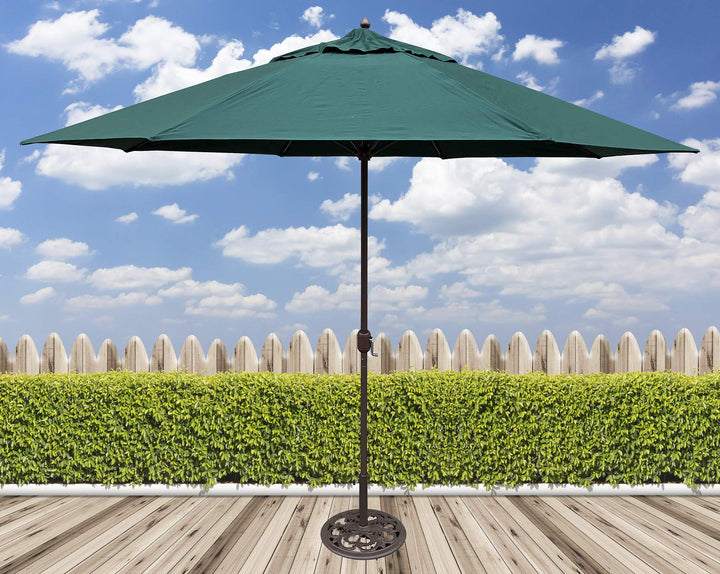Tropishade 11' Umbrella with Premium Green Olefin Cover (Base not included) - Diamond Home USA