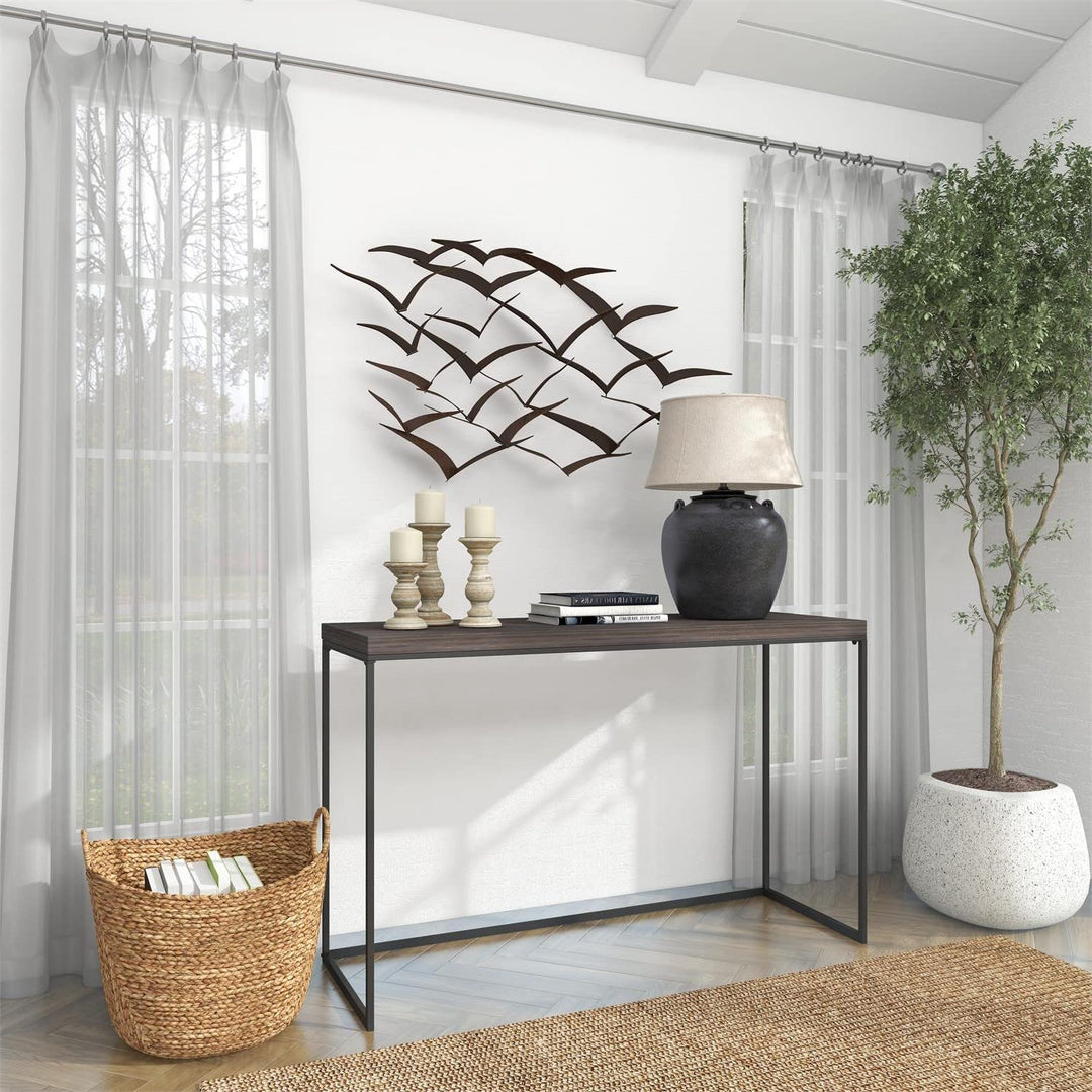 Urban Designs Handcrafted Flock of Birds Metal Wall Art Brown Large - Diamond Home USA