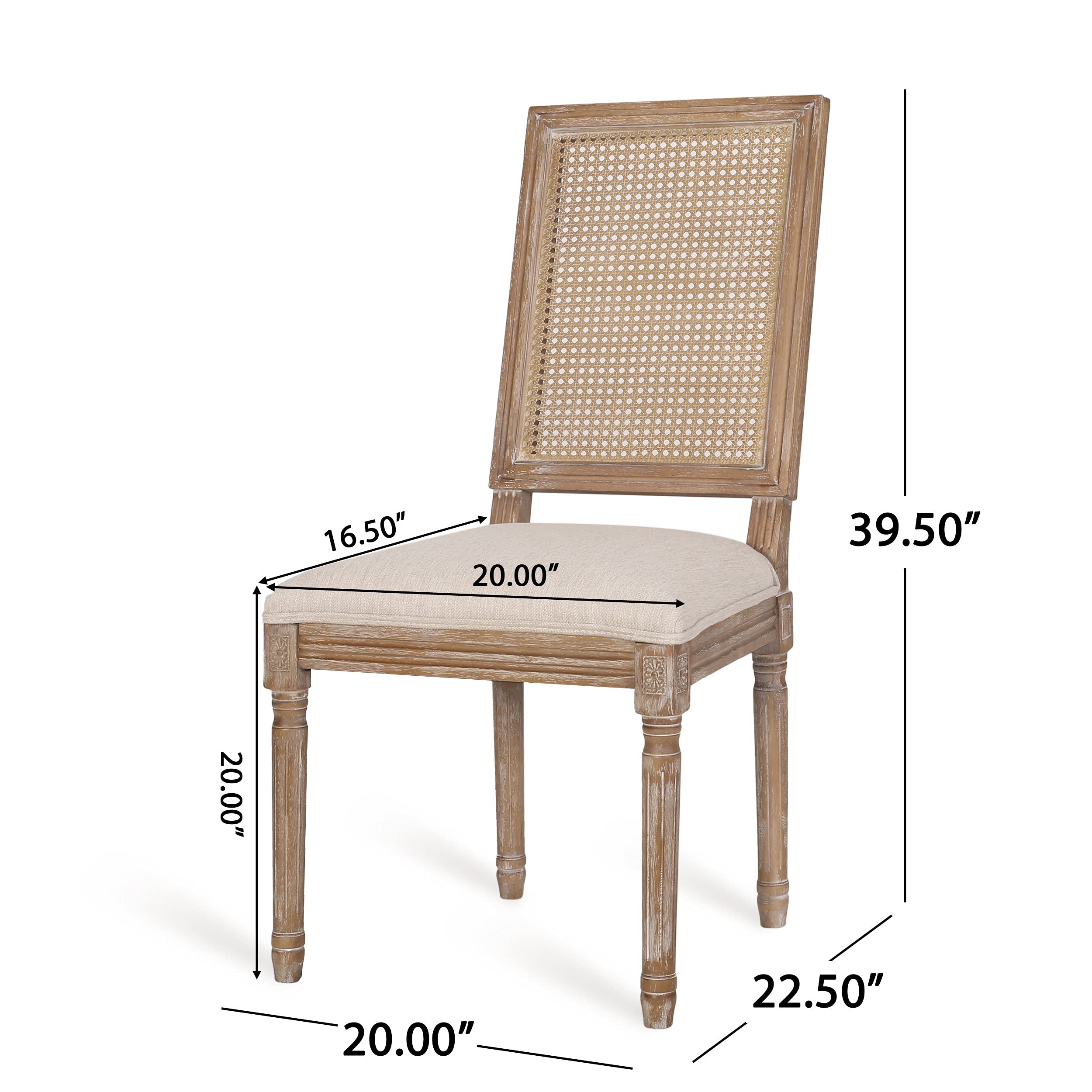 Christopher Knight Home Regina Dining Chair, Wood, Beige + Natural - Thumbnail 4