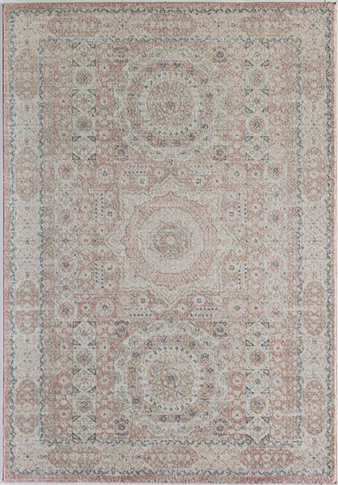 Rugs America Harper HY60A Pink emonade Transitional Vintage Pink Non-Shedding 5'x7' - Diamond Home USA