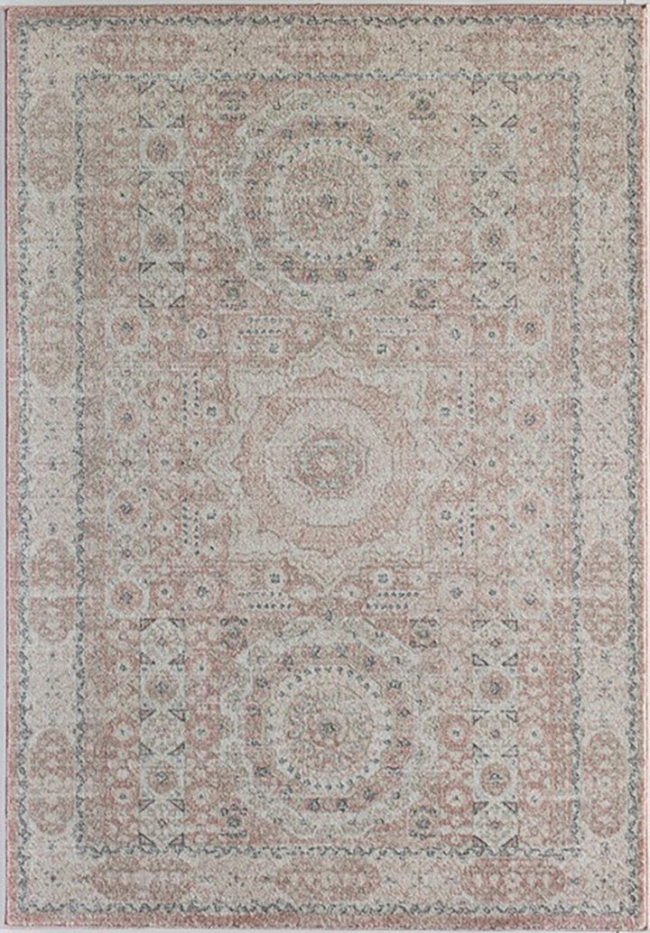 Rugs America Harper HY60A Pink emonade Transitional Vintage Pink Non-Shedding 5'x7' - Diamond Home USA