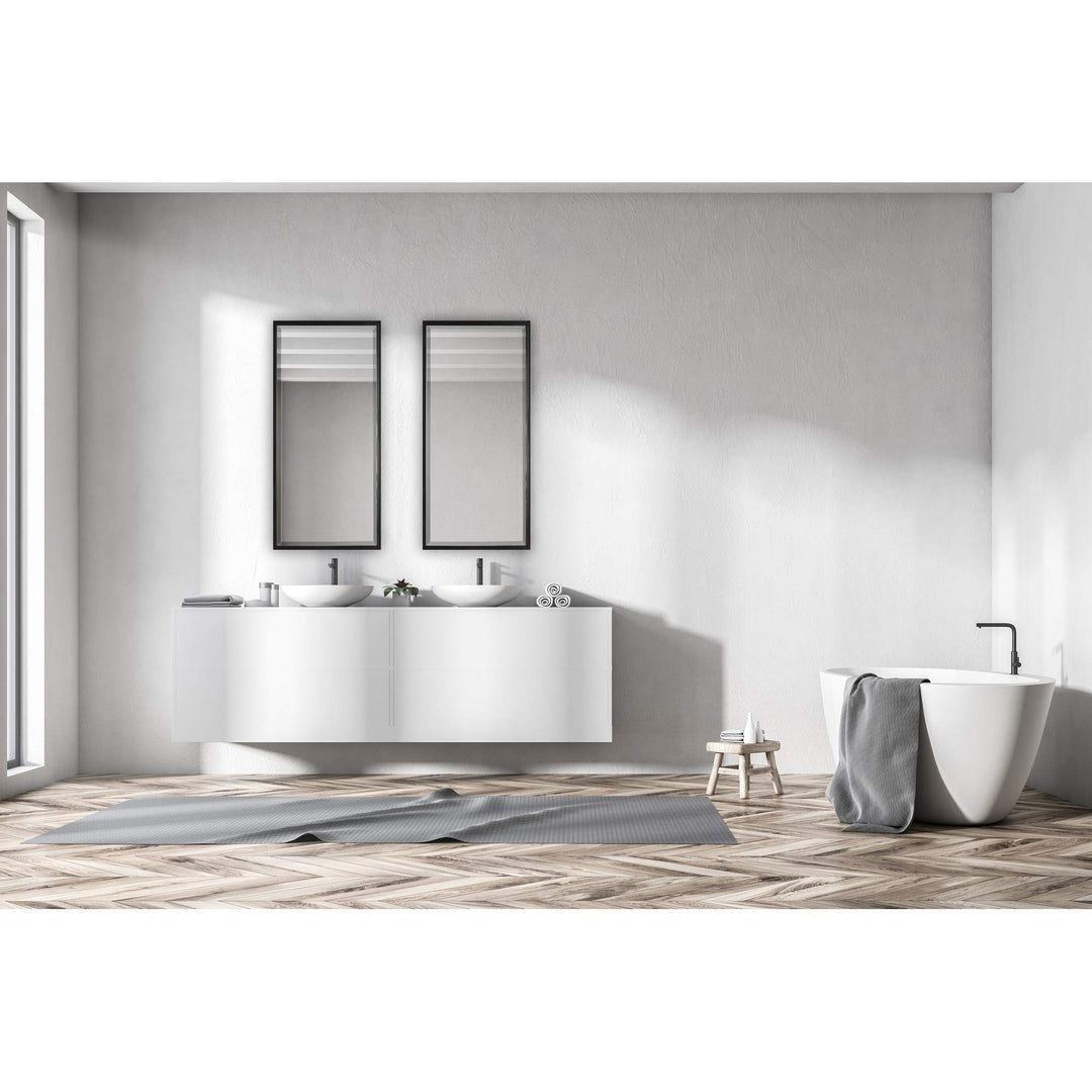 35x16 Framed Beveled Vanity Wall Mirror Black Rectangle Modern Industrial - Diamond Home USA