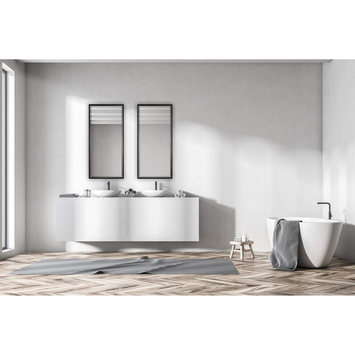 35x16 Framed Beveled Vanity Wall Mirror Black Rectangle Modern Industrial - Diamond Home USA