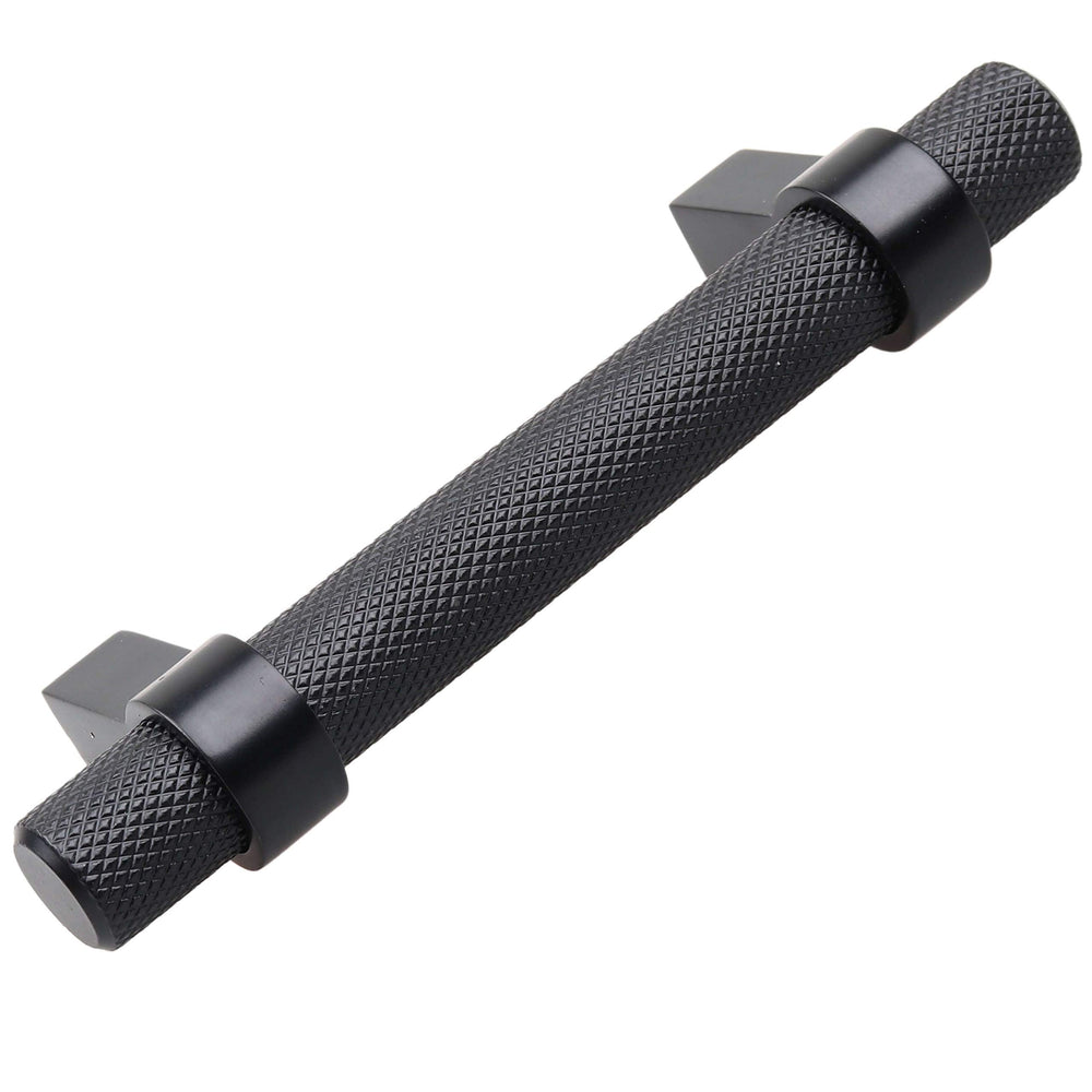 3 in Screw Center Solid Steel Bar Pull Cabinet Handle (Pack of 5) Matte Black - Diamond Home USA