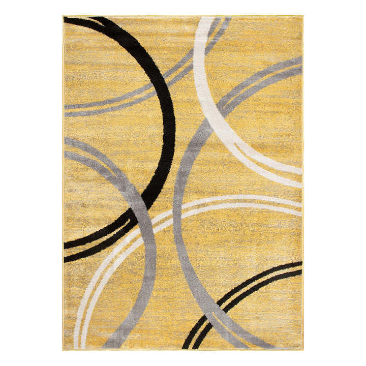 Rugshop Contemporary Abstract Circles Design Area Rug